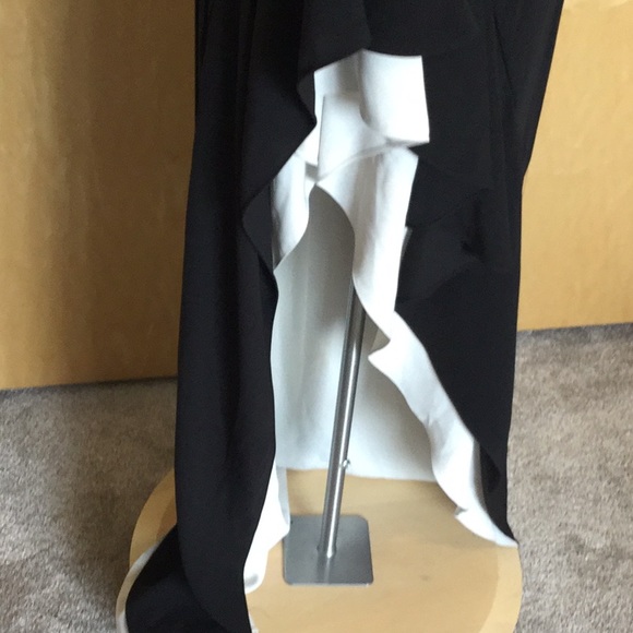 HALSTONHigh Neck Drape Gown with Ruching - Picture 4 of 8